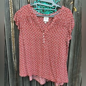 Knox Rose Red and White Blouse